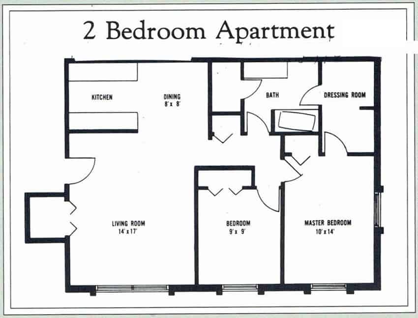2 Bedroom Floor Plan