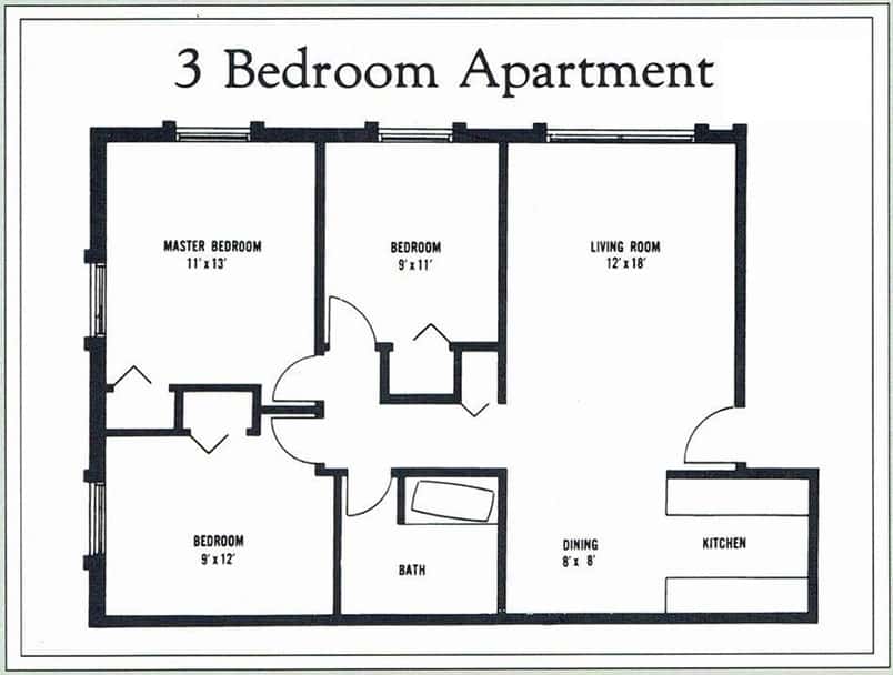 3 Bedroom Floor Plan